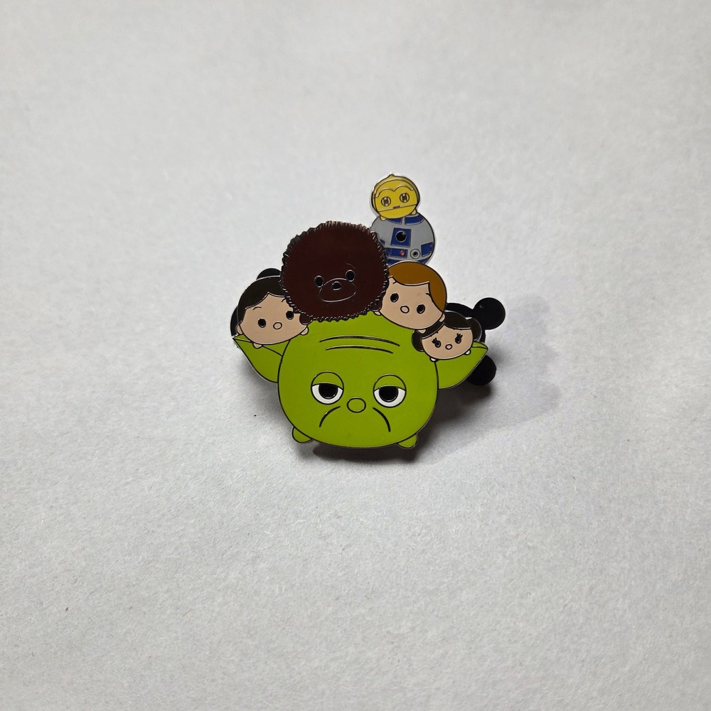 Disney Pin Star Wars Unisex OS Green Tsum Tsum Stack Slider Yoda Chewbacca R2D2